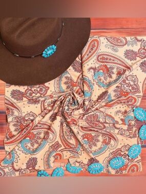 Sunset Paisley Wild Rag - Small
